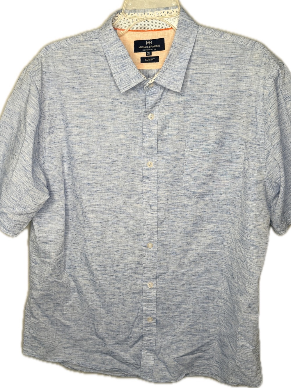 Michael Brandon Slim Fit Blue Shirt
